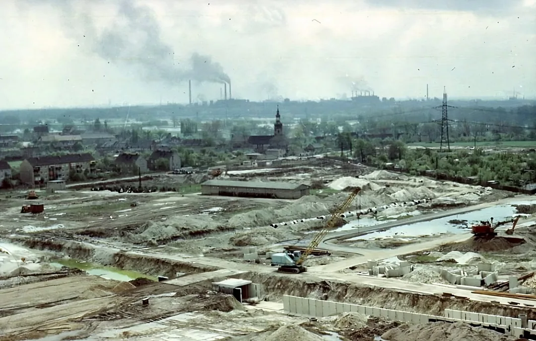Silberhöhe: Foto von der Großbaustelle aus dem Jahr 1981