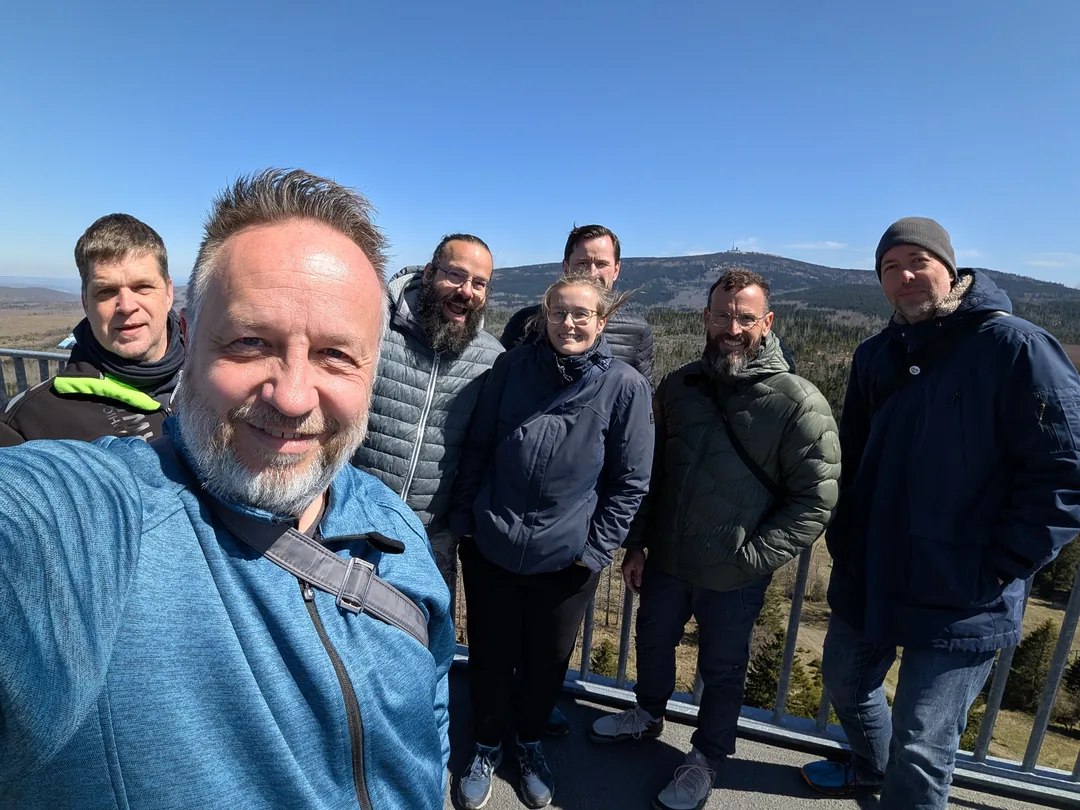 Gruppenausflug auf den Harzturm mit Karsten, Daniel, Andreas, Nicole, Ronny, Florian und Matthias