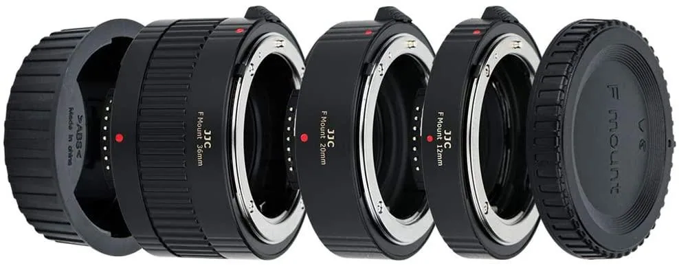 JJC Metall Autofokus-Zwischenringe, Set mit 12mm, 20mm und 36mm