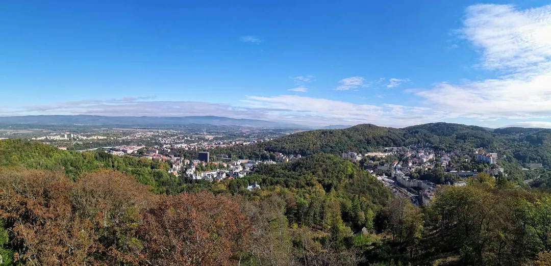 Karlsbad Panoramablick vom Diana Aussichtsturm