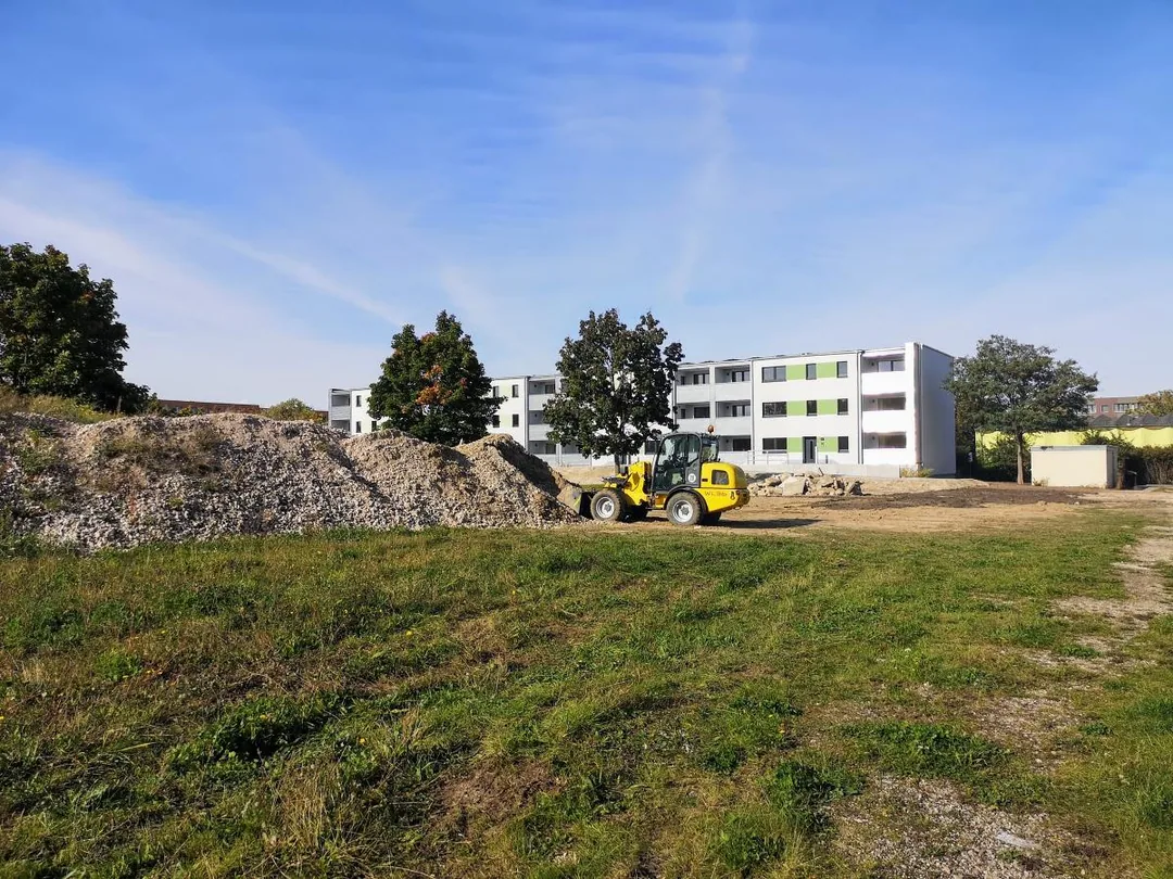 Köthen: Karl-Windschild-Weg Baustelle im Oktober 2021