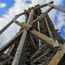 Teile des alten Gradierwerks in Bad Dürrenberg