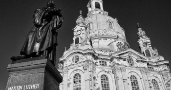 Martin Luther Denkmal und Frauenkirche Dresden