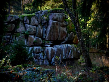 Felsengruppe der Großen Teufelsmühle bei Friedrichsbrunn im Harz