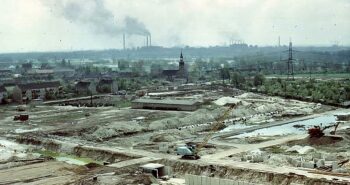 Halle-Silberhoehe, Großbbaustelle 1981, Hanoier Straße