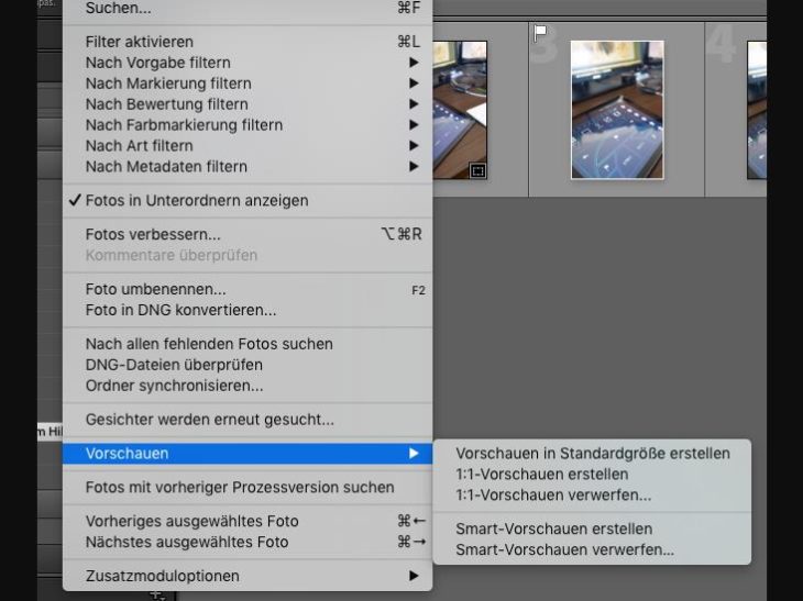 Lightroom Smart-Vorschau