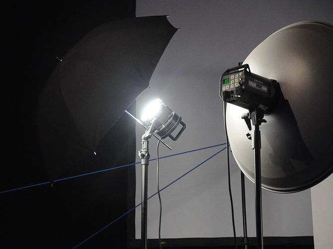 Fotostudio Lichtsetup