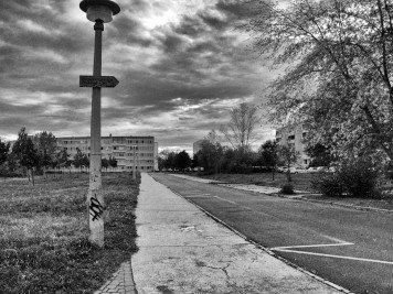 Silberhöhe: Blick zum Rundblock Hanoier Straße